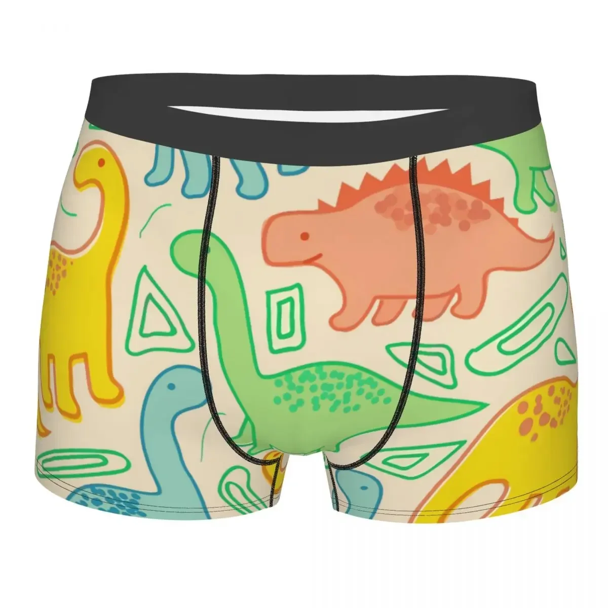 Dinosaur Party Underpants Cotton Panties Man Underwear Comfortable Shorts Boxer Briefs  Hombre Men Polyester Print