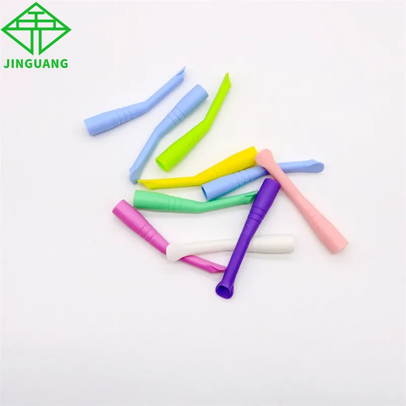 

100pcs Dental Kids Curved Evacuation Saliva Aspirator Tube Autoclavable Child 16mm Strong Suction Tips