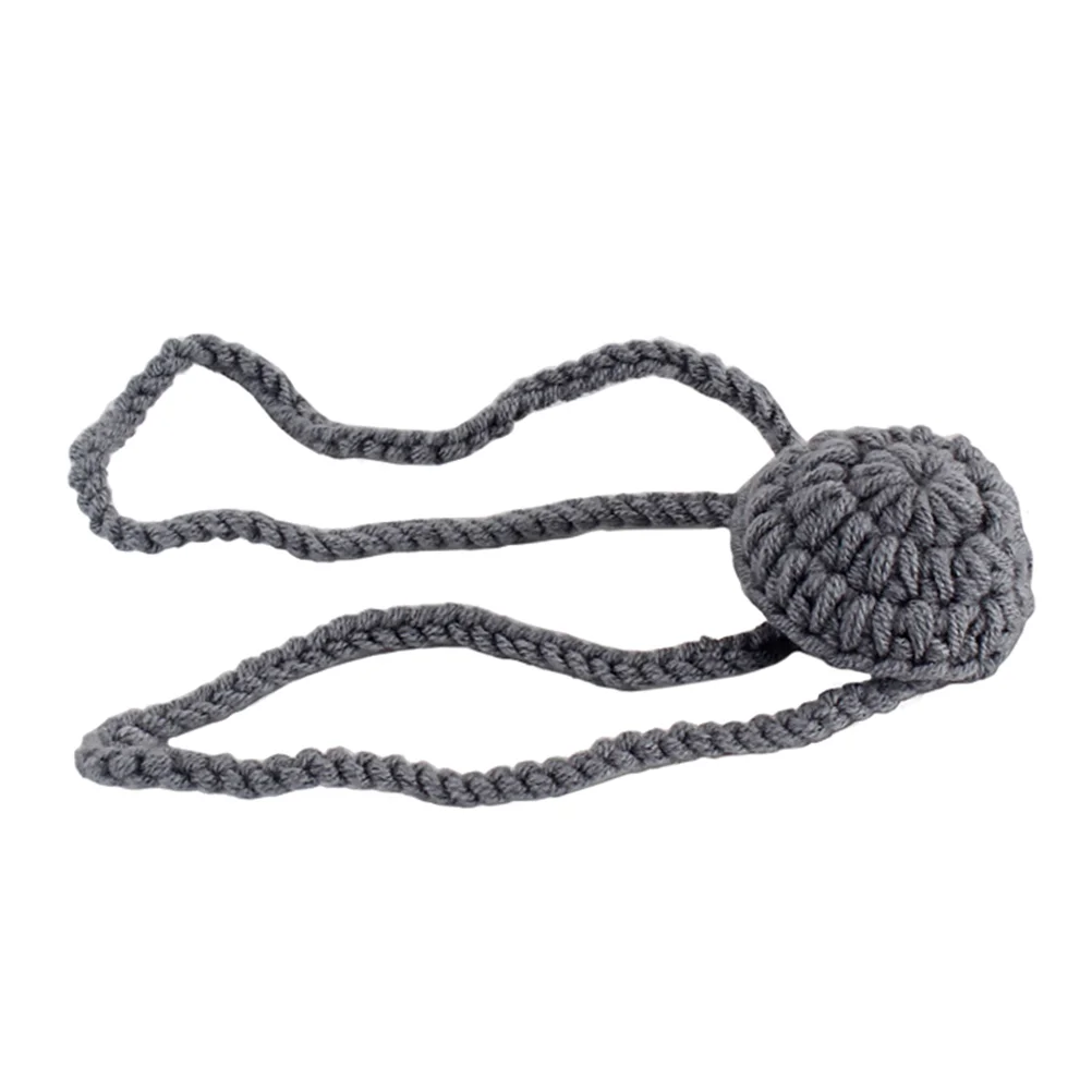 Nose Warmer Personality Hand Made Wool Weaving Nasal Mask Keep Your Nose Warm Antifreeze Unisex Breathable Mask (Grey)