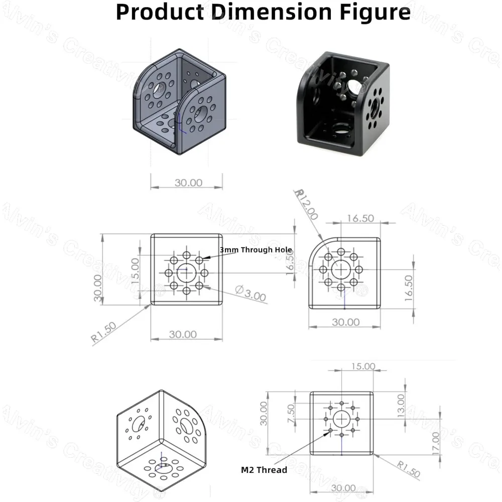 

Alvins Square 3/8 Three-Side Expansion Module for ARRI Red Sony Camera and Link Teradek Vaxis Image Transmission