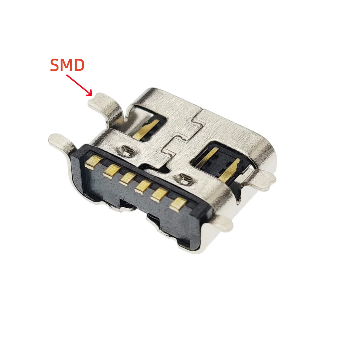 10-100pcs Type-C USB 3.1 4Feet SMD4 6Pin Female Socket SOP4 Connector For PCB Design DIY High Current Charging Tail Plug Port