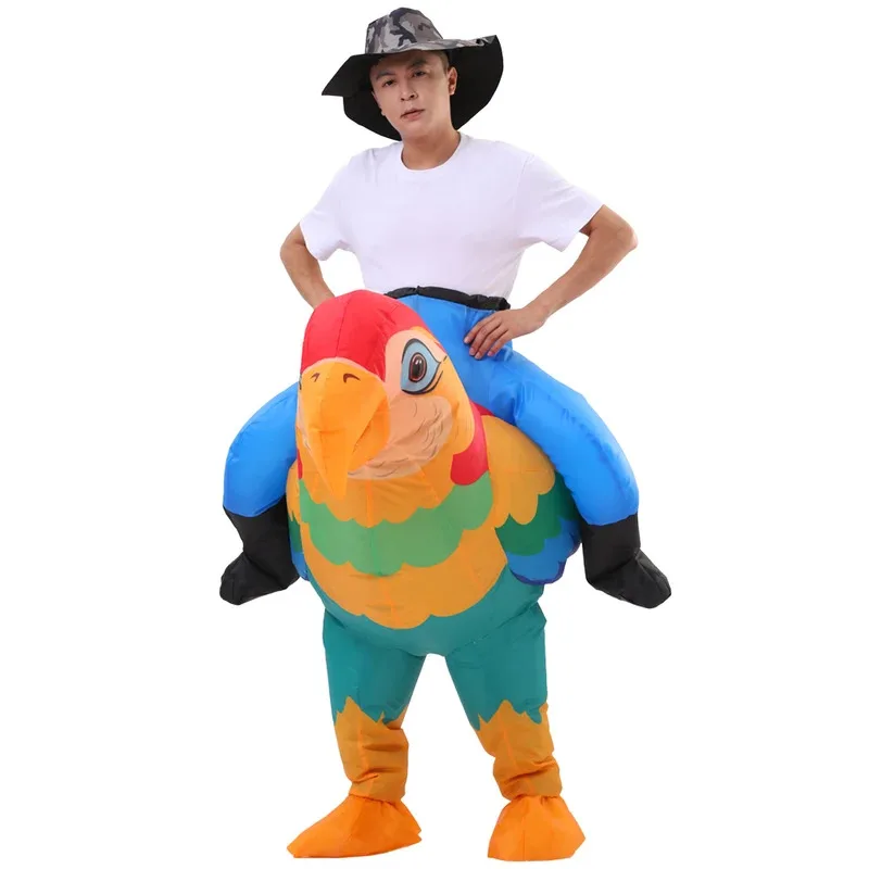 Inflatable Parrot Costumes Mascot Blow up  Funny Halloween Costumes Parrot Costume Party Cosplay Outfit Fancy Dress up