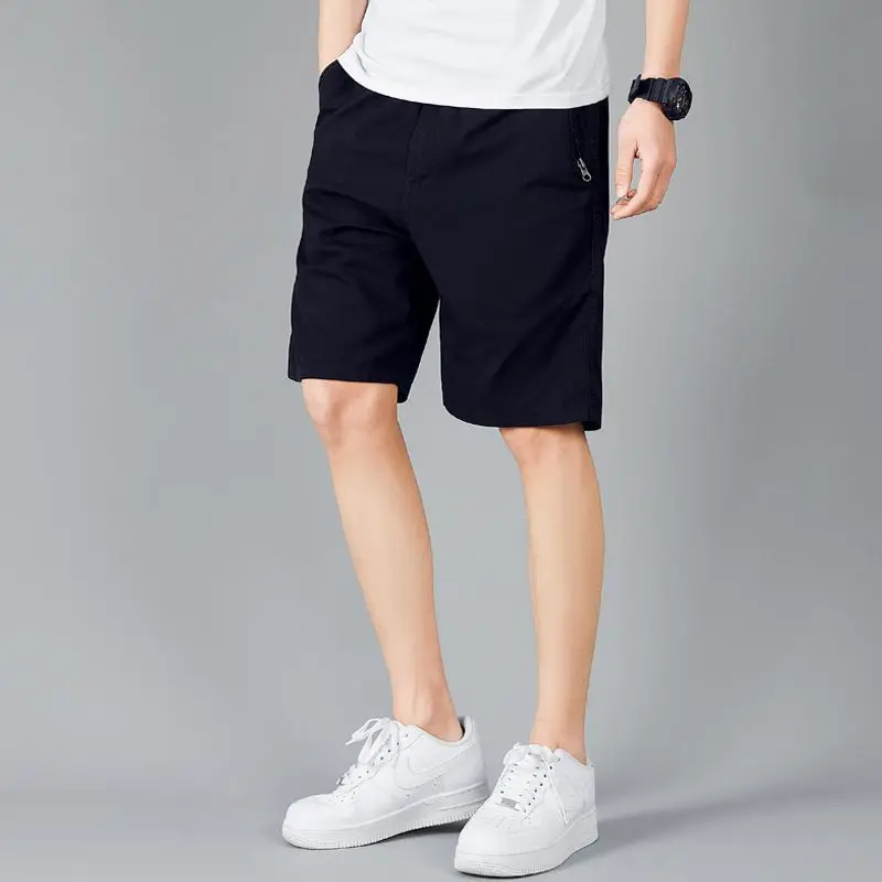 

2023 Men's Summer Cargo Shorts Casual Classic Pocket Pants Clothing Male Fashion Solid Color High-Quality Cotton Trousers U199