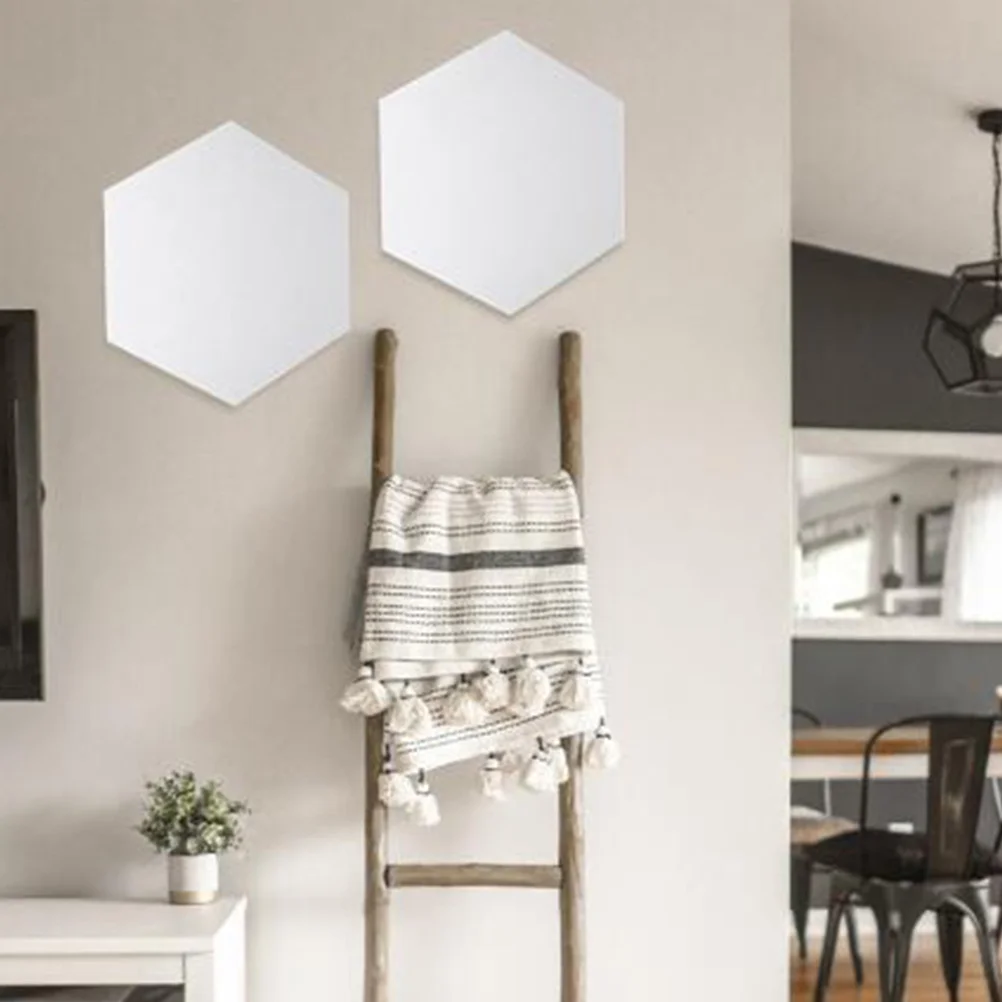 

12 Pcs Wall Panel Mount Decorative Sound Dampening Panels Acoustic Hexagon White Absorption Soundproofing