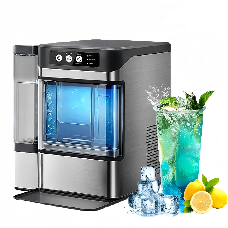 Use Nugget Ice Maker 6-8 Mins Fast Ice Making 17kg Daily Output Soft Crunchy Ice