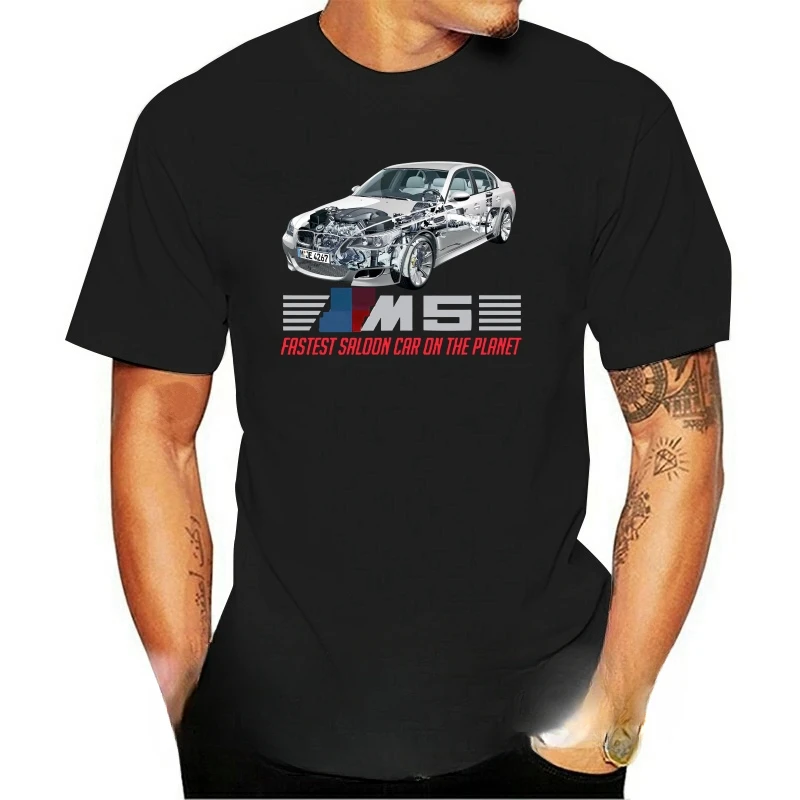 Fastest Saloon Car On Planet Cool Tee Shirt Tshirt Homme 2024 New Sleeve Harajuku Tops E60  Fastest T-Shirt E60