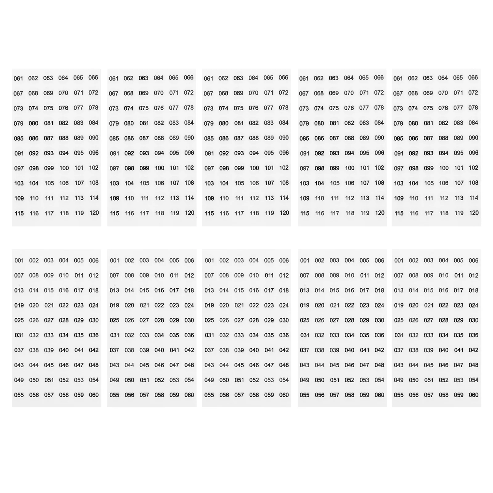 10 feuilles d'autocollants pour vernis à ongles, étiquettes numérotées, tri de fichiers, décalcomanies de manucure, peler et chiffres