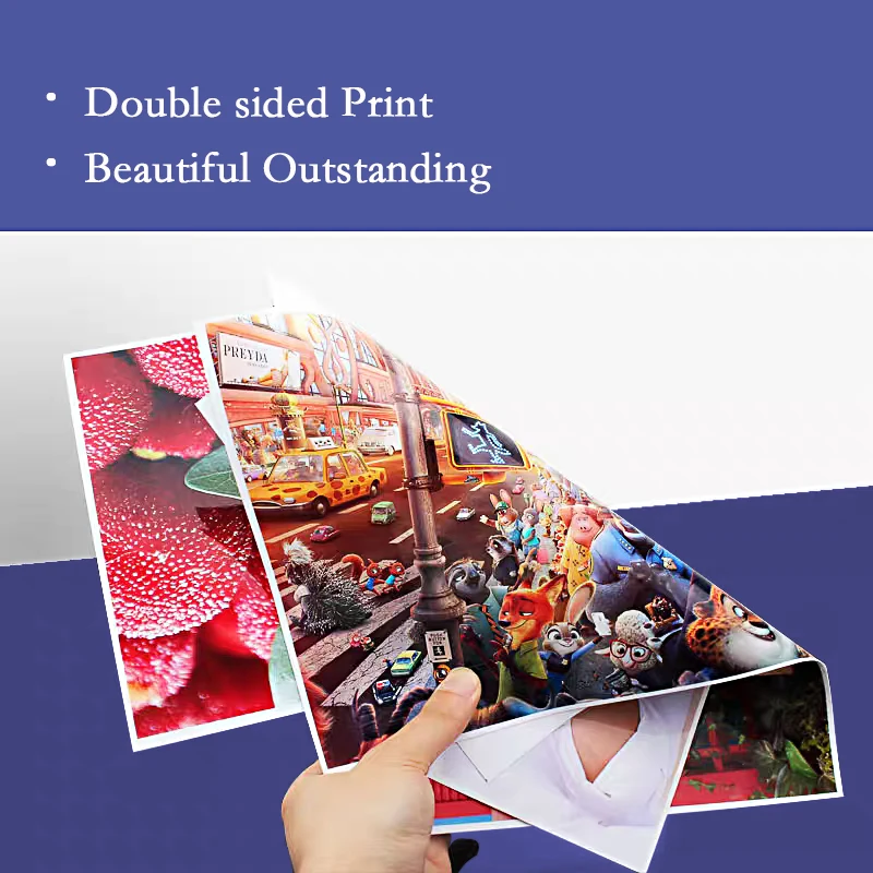 A4 25/50Pcs Double Side Glossy Inkjet Coated Paper 120/160/200/240/300G For Making Menu Cover Brochures Photo Picture Album Card