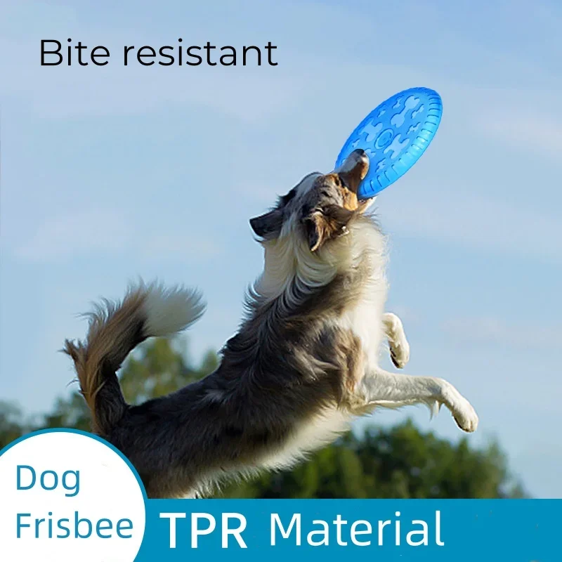 Pet Dog Frisbee Dog Toy Flying Discs Trainning Interactive Toys TPR Material Bite Resistant Pet Supplies Flying