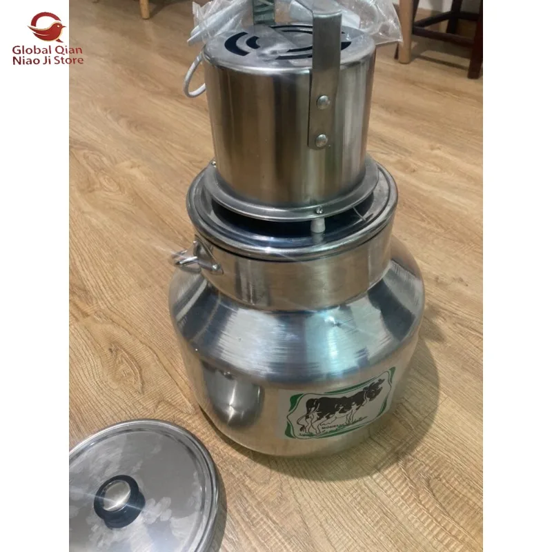 Electric Milk Separator Machine Stainless Steel Cream Skimmer for Household Use Milk Skimming Blender Ghee Making Tool for Herds