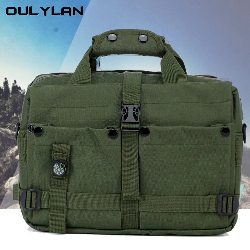 Military Backpack Bag Outdoor Military Fan Handbag Tactical Shoulder Bag Camera Photography Laptop Travel Bag with Compass