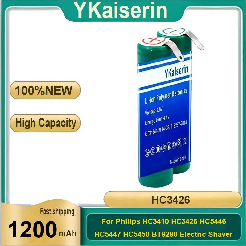 

Fast Shipping For Philips HC3410 HC3426 HC5446 HC5447 HC5450 BT9290 QC5130 Electric Shaver Hair Clipper Battery 1200Mah