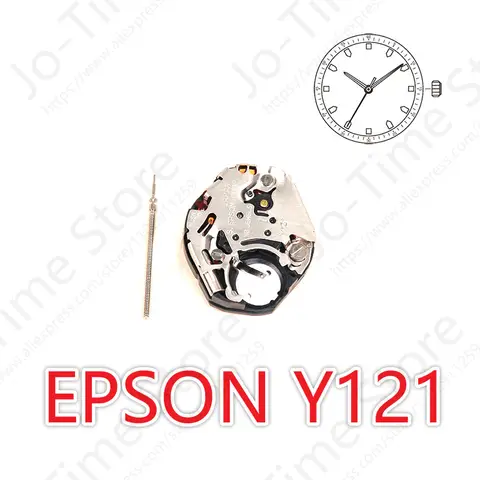 Y121 무브먼트 Epson Y121f1 시계 쿼츠 무브먼트(시계 줄기 포함) 시계 액세서리 S.Epson Corp 보석 유형 S 없음