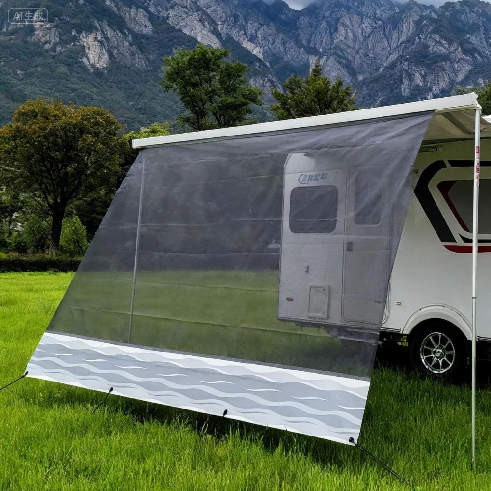 

RV Trailer Camping Vehicle Side Sunshade Sunshade Curtain