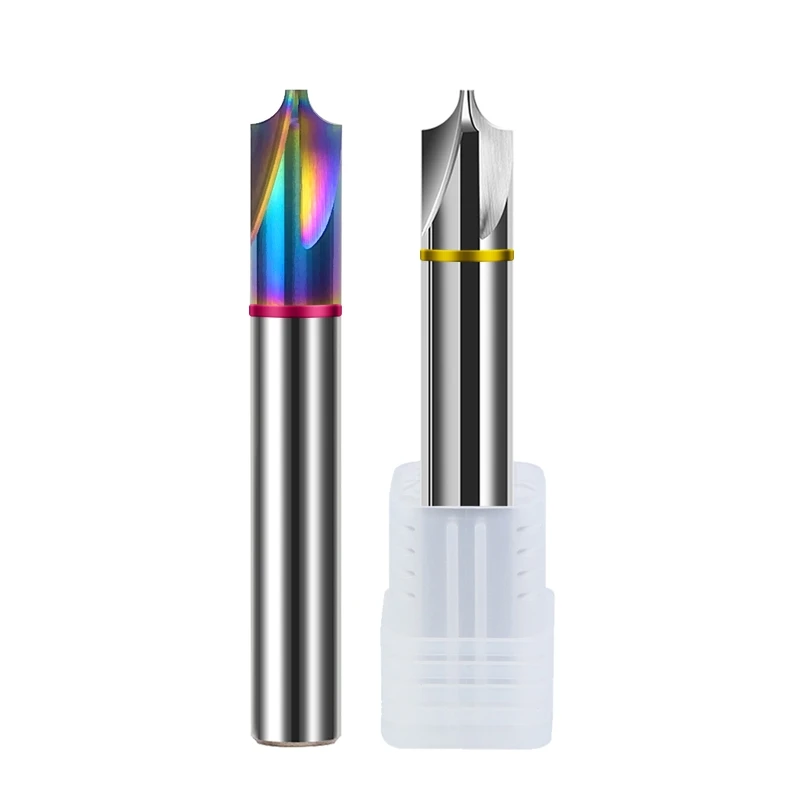 SHAZAM HRC55/65 Internal R Chamfer Milling Cutter Tungsten Steel Carbide Colorful Coating 4-Flute For Aluminum CNC Machining