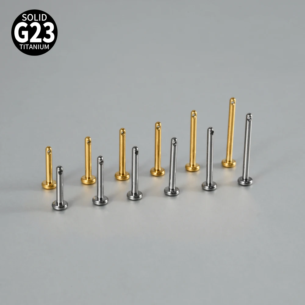 G23 Titanium Straight Barbell Side Replacement Accessories Top Piercing 16G Ear Tragus Cartilage Helix Piercings Body Jewelry