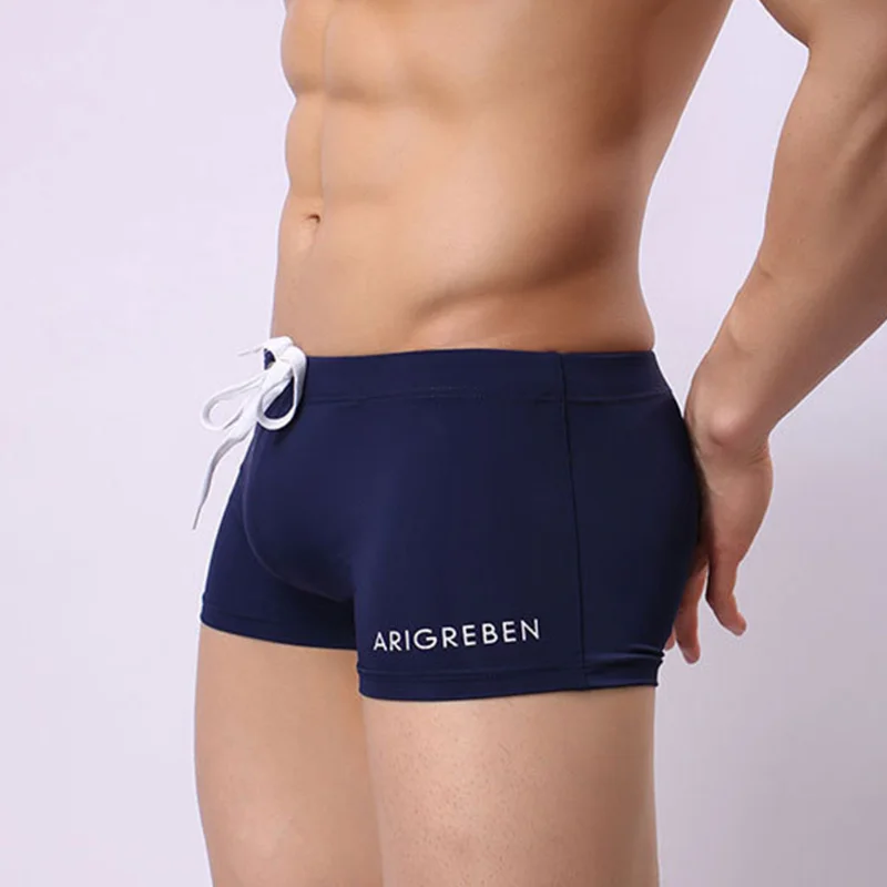 Men Swim Brief, Sexy Square Leg Athletic Swimming Trunks Breathable Board Surfing Shorts mens designer swim shorts luxury