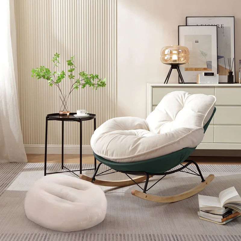 Nordic Modern Luxury Living Room Chairs Oversized Penguin Rocking  Lounge Single Lazy Reclining Adult Bedroom Furniture 2024