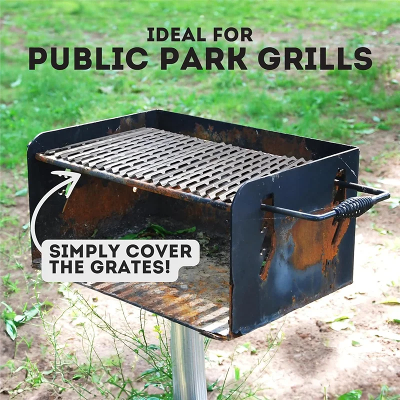 

Camping& Outdoor BBQ Sheets Disposable Aluminum Grill Liners 10-Pack Fits Perfect For Public Park Grills