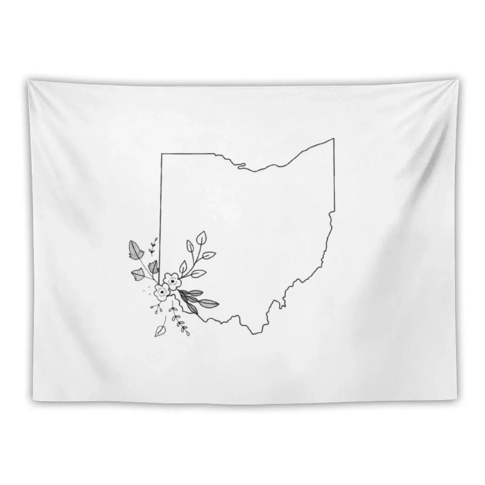 

Floral Ohio Tapestry Room Aesthetic Wall Decoration Items Tapestry