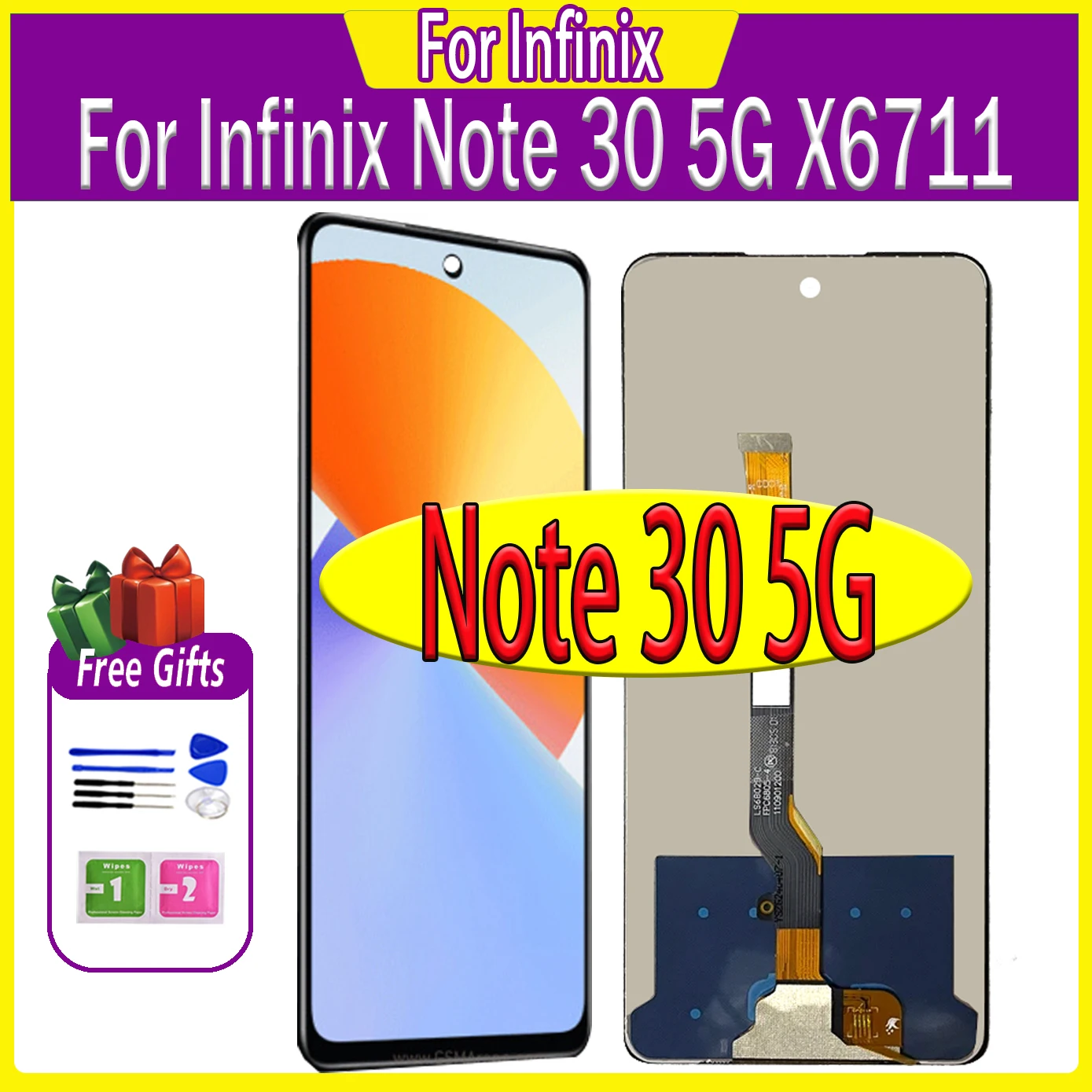 

6.78"Inch LCD For Infinix Note 30 5G X6711 LCD Display Touch Screen For Infinix Note30 5G Display Digitizer Assembly