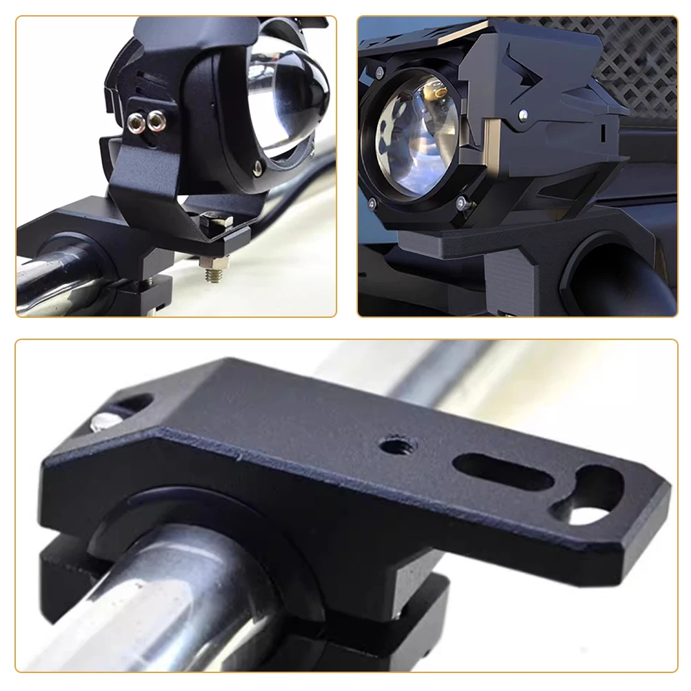 

1 Pair Light Mounting Bracket Motorcycle Turn Signal Holder Adjustable Light Bar Tube Clamp For 3Cm Pipes Durable Roof Rack