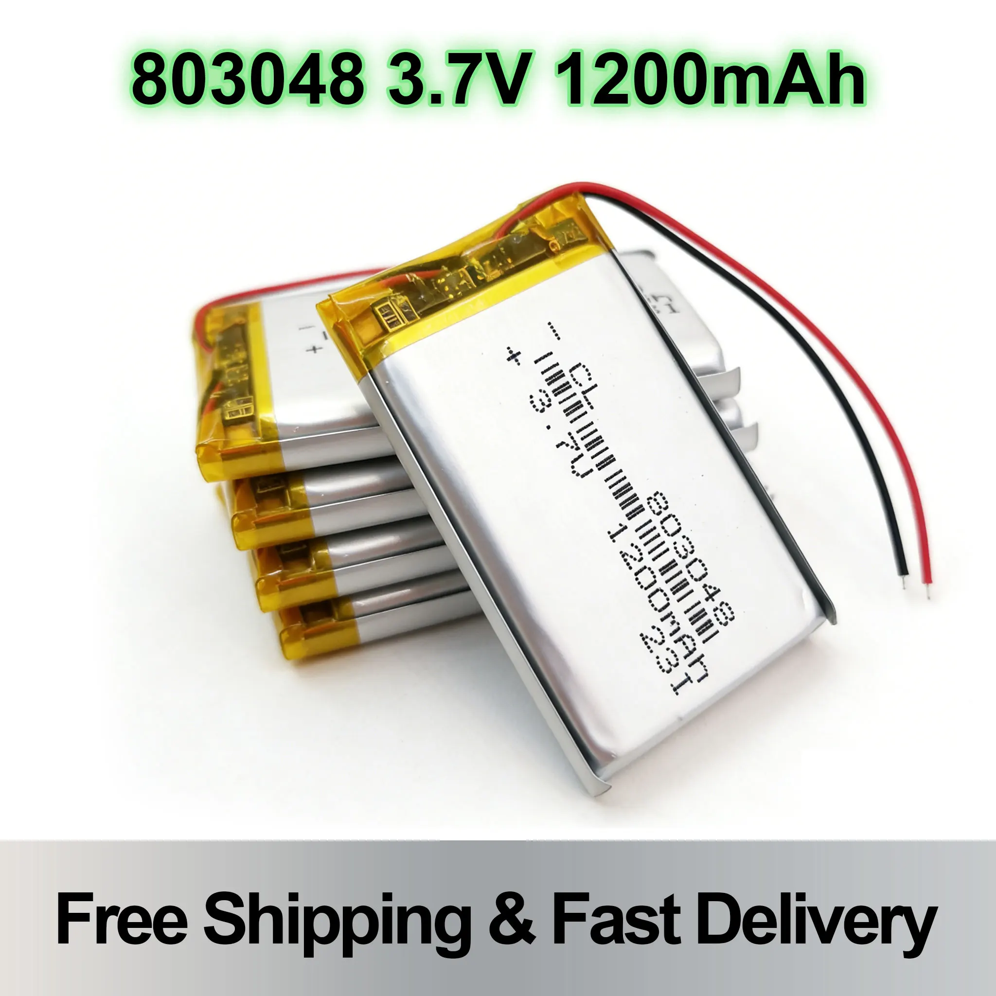 

High Quality 3.7V 803048 083048P 1200mAh Li-Polymer Battery with PCB for Bluetooth MP3 MP4 Devices