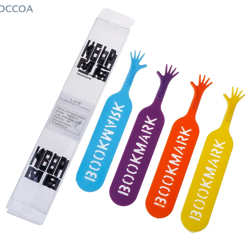 4 pcs/set Colorful Plastic Bookmarks Set Creative Gift Children Stationery