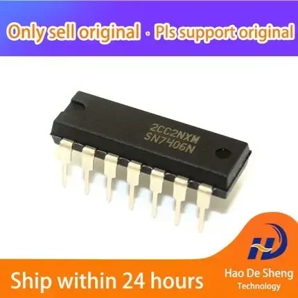 

10PCS/LOT SN7406N 7406 DIP New Original in Stock