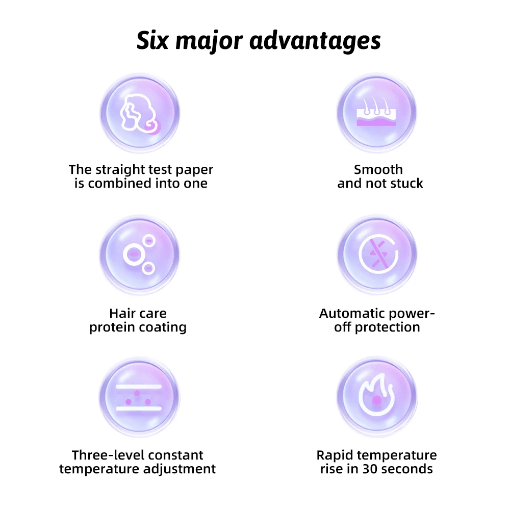 Dual-Use Cordless Hair Straightening Comb Long-Lasting Portable Styling Non-Damaging Negative Ion Curling Wand Head Massager