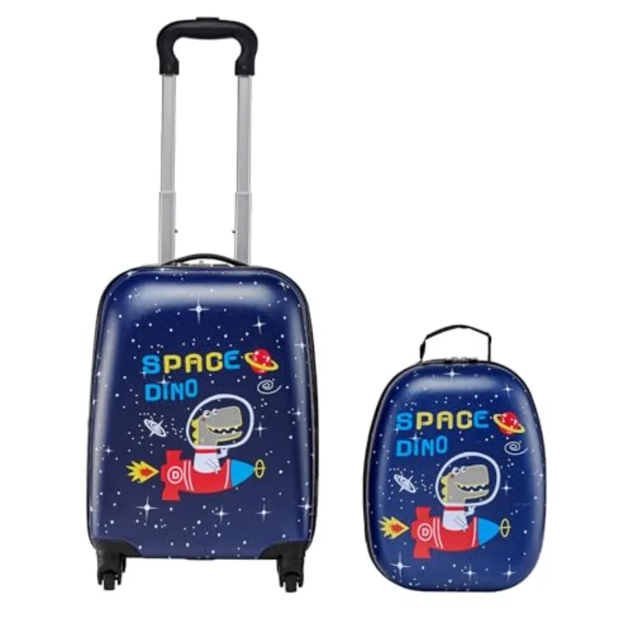 

Luggage Set, 2 Pcs, 18 Inch Hardside Rolling Wheels Suitcase with Hard-Shell Backpack, ry on Luggage Set, Holiday Birthday Gift