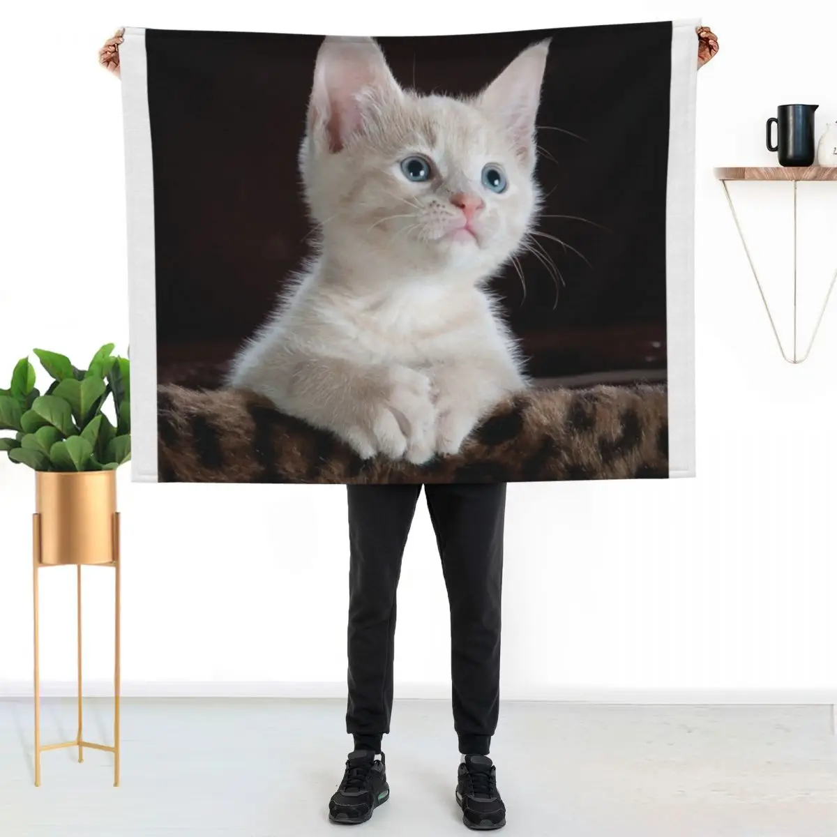 Cute Cat Throw Blanket anime Bed covers Luxury St decorative Luxury Thicken Thermal Blankets