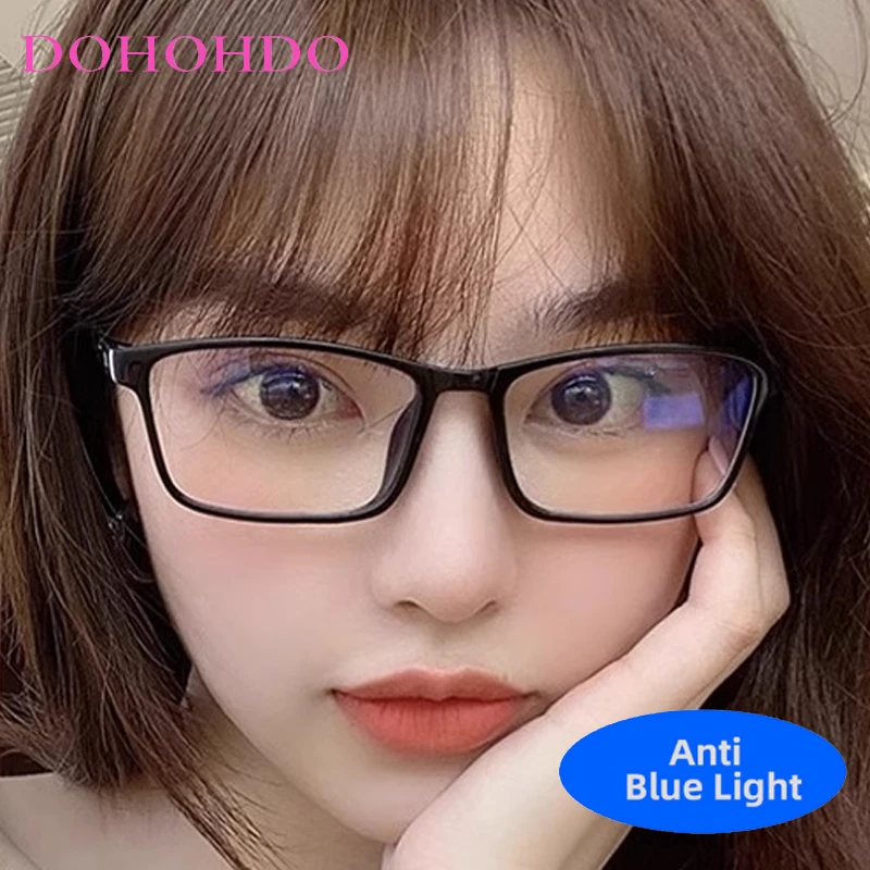 

Classic Narrow Square Frame Designer Brand Optical Eyeglasses Computer For Office Work Anti-Blue Light Vintage Eyewear Unisex