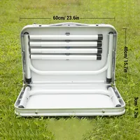 Portable Folding Camping Table Aluminum Outdoor Folding Table for Picnic Camping Hiking