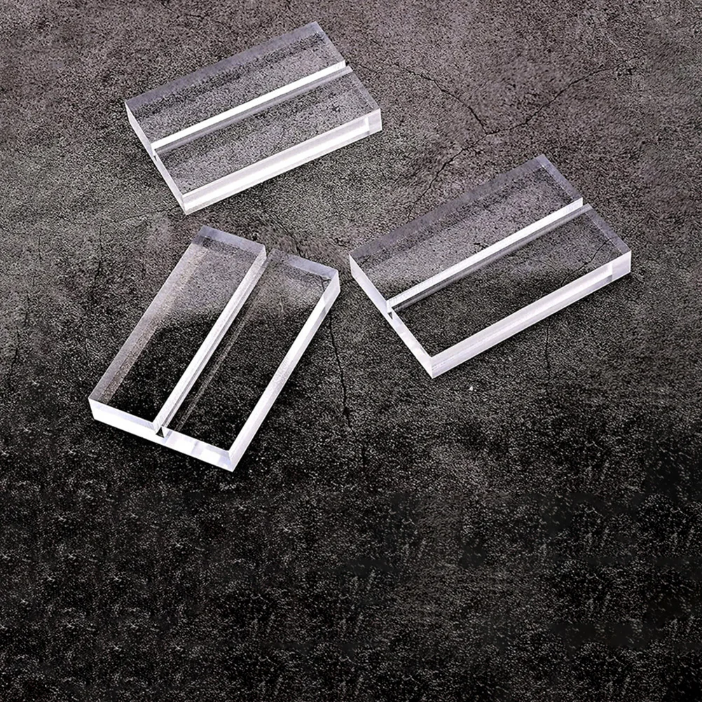 

8 Pcs Place Card Holder Transparent Memo St Clear Slot Table Numbers Sign Acrylic Sign Holder Display Office Photo Base