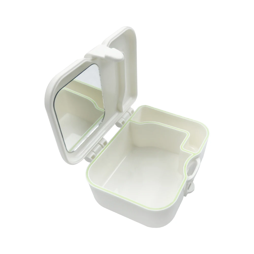 Mallette de rangement orthodontique portable avec miroir, boîte de bain pour prothèses dentaires, beaucoup de protège-dents, livres de retenue