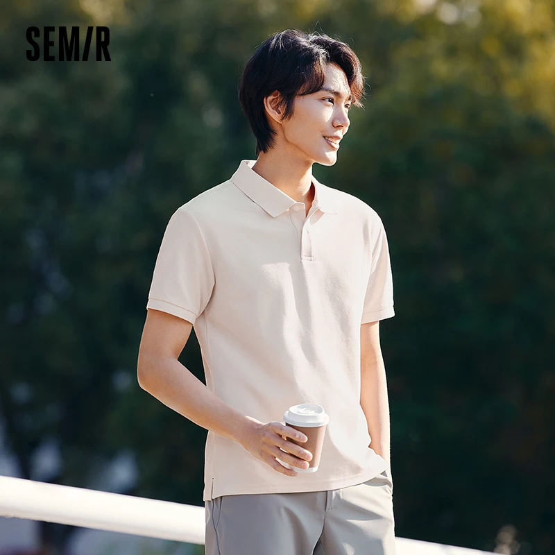 Semir Polo Shirt Men 2024 Summer New Moisture Absorption Quick Dry Slim Fit Short Sleeve Shirt Basic Solid Color