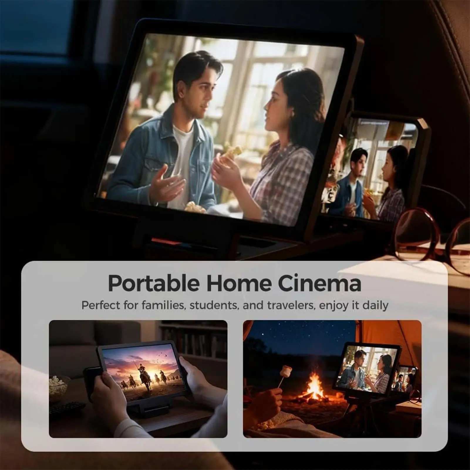 Portable Phone Screen Magnifier for Daily Reading Learning Movie Streaming Enlarged Screen Phone Stand Bracket Tool