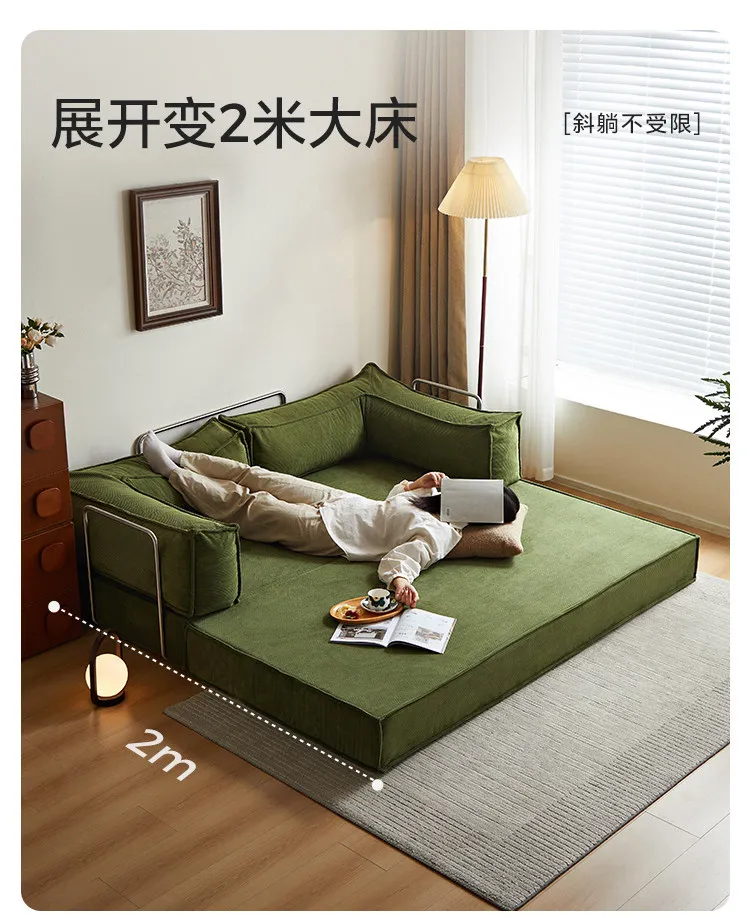 Small apartment modular sofa bed living room tatami double integrated dual-use
