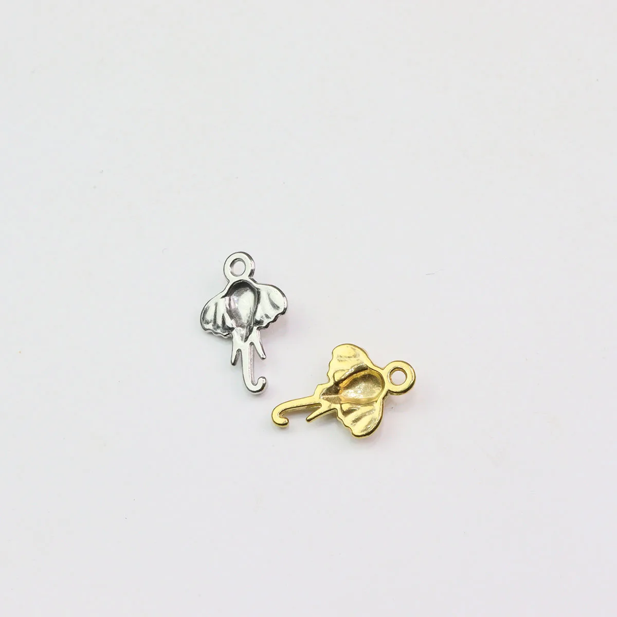 5pcs Stainless Steel Elephant Anti Allergic Women Girl Charms Pendant DIY Jewelry WaterProof Vacuum Plate