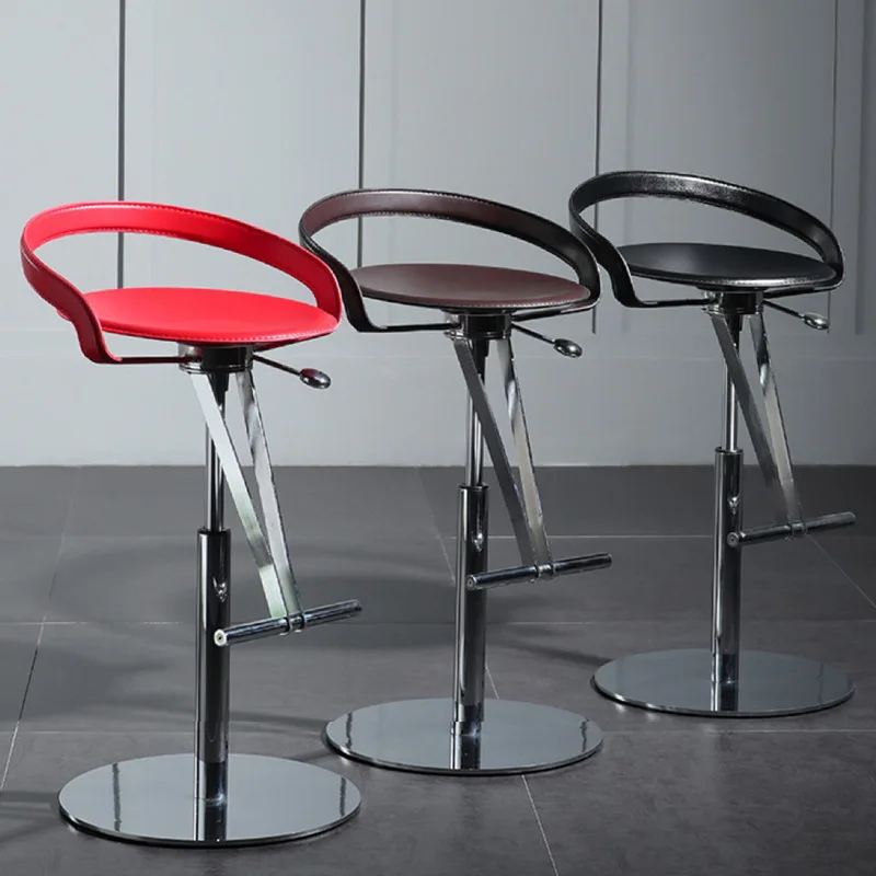 Light luxury bar chair rotating simple high chair lifting bar stool creative