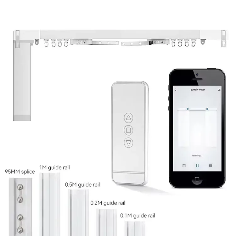 Smart Curtain,High Quality,2.3m,3.3m.4.3,5.3Meter,91,130,170,209inch,Track,WIFI-enabled, voice control, home, hotel, apartment