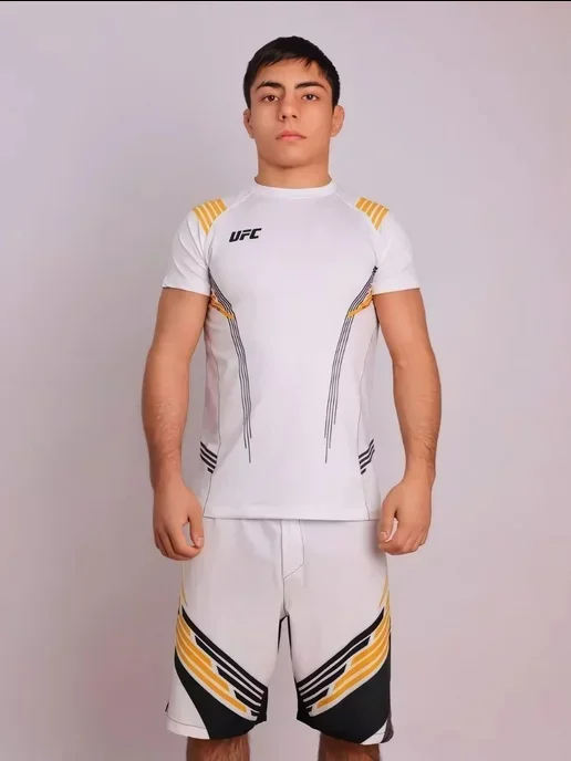 

Футболка для тренировок по смешанным единоборствам UFC, мужская спортивная толстовка для бега и фитнеса, спортивная одежда для бокса и борьбы на открытом воздухе, мужской комплект