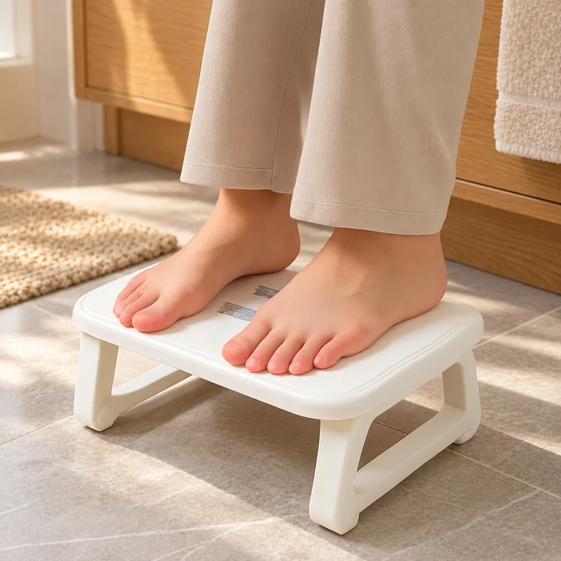 Adjustable Under-Desk Footrest with Built-In Massage Rollers for Enhanced Home and Office Ergonomic Support