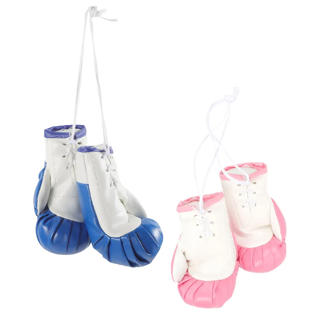 

4pcs Artificial Realistic Boxing Gloves Simulation Punching Glove Car Hanging Decoration Interior Mirror Accessory For Car Bag