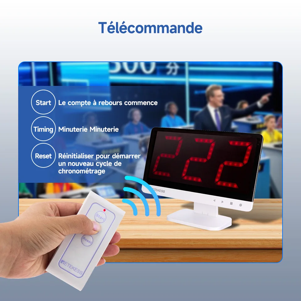 Image 5: Retekess TM101 système de buzzer game quizz de  sans fil 3 modes de réponse 4 états de couleur pour Compétition en classe Jeu Jeux en famille