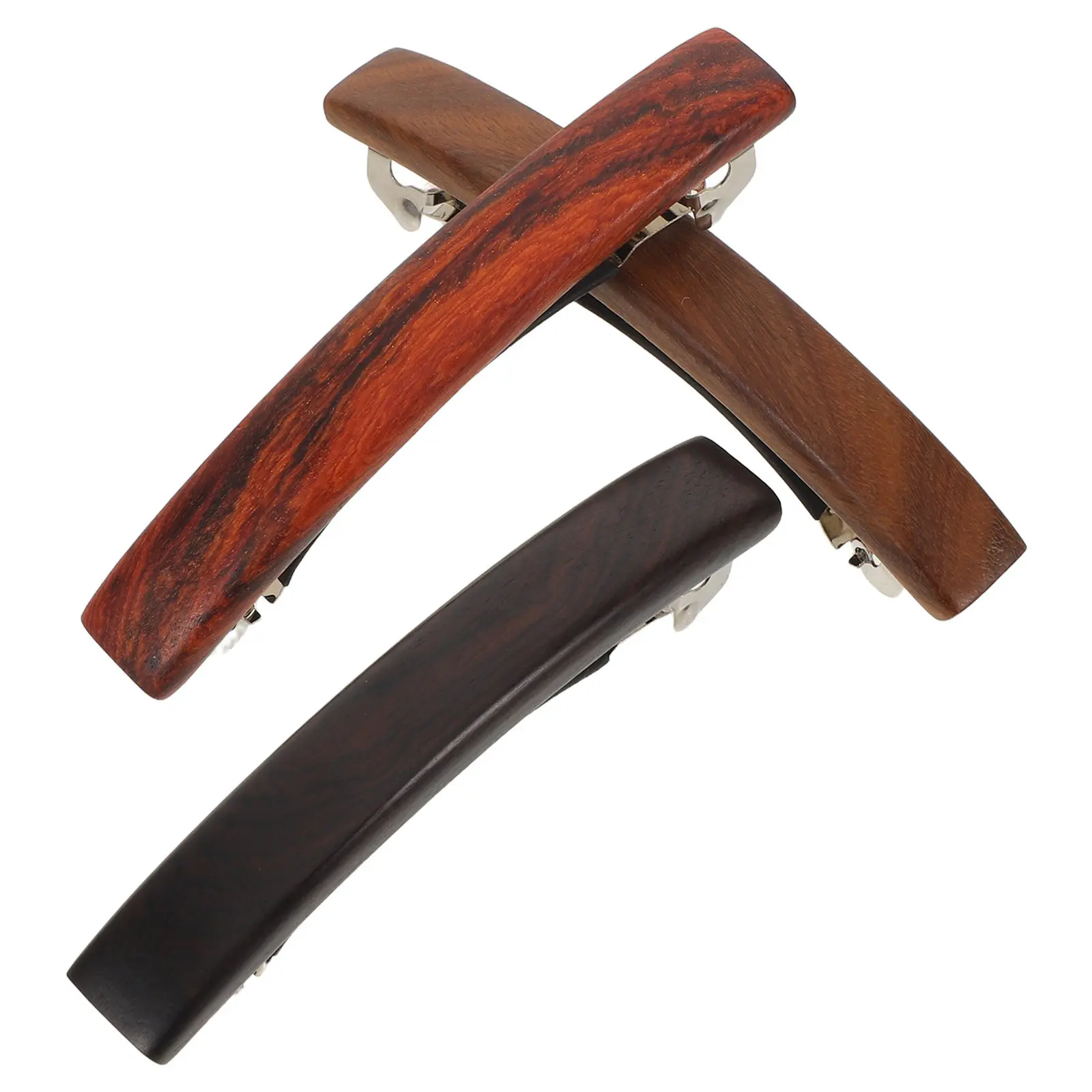 

Набор из 3 минималистичных заколок для волос из сандалового дерева, винтажные заколки-зажимы из натурального дерева, гладкие полированные аксессуары для волос для женщин