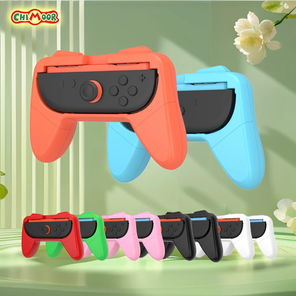 2pcs Ergonomic Grip Handles for Switch 2 Joy-Con Controllers - Comfortable Left and Right Hand Grips for NS 2