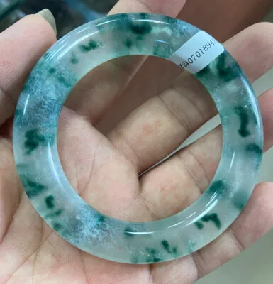 AAAAAA Certified Natural A Grade Icy Green Jade jadeite bracelets 54-64mm