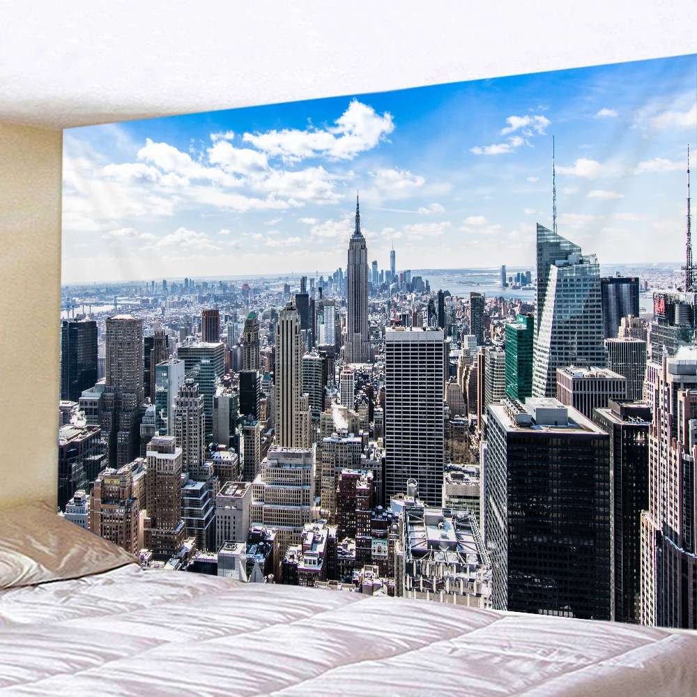 Tapeçaria com vista noturna da - Home Decor New York avaliação e preço